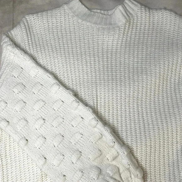 White Knit Sweater - Picture 7 of 9